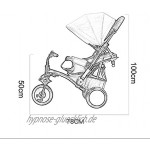 Dreiräder Für Kinder ab 1 Dreirad 3-in-1-Multifunktions-Dreirad for Kinder 3-6 Jahre Altes Baby-Dreirad for Den Außenbereich Ohne Luft 3 Farben 50x78x100cm Color : Gray