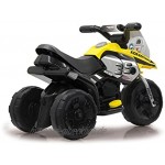 JAMARA 460226 Ride-on E-Trike Racer 6V Akku elektrisches Dreirad mit extra starkem Bürstenmotor Stahlhinterachse Stahlvordergabel LED Frontlicht Musik ca. 1 Std. Fahrzeit gelb