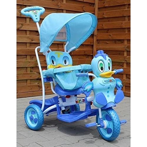 Kinder Dreirad-Schaukelsitz 2 In 1 Ente Kinderwagen Blau