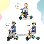 Kinderkraft Dreirad 3in1 4TRIKE Leicht Rutscher Laufrad Zusammenklappbar ergonomische Sattel ab 12 Monat bis 5 Jahre Schwarz