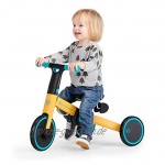Kinderkraft Dreirad 3in1 4TRIKE Leicht Rutscher Laufrad Zusammenklappbar ergonomische Sattel ab 12 Monat bis 5 Jahre Schwarz