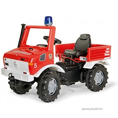 Rolly Toys rollyUnimog Fire Unimog Feuerwehrauto für Kinder 3-8 Jahre Zweigangschaltung Flüsterlaufreifen 036639