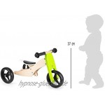 Small Foot 11255 Lauflern-Dreirad Trike 2 in 1 aus Holz mit verstellbarem Sitz und Gummibereifung Spielzeug Mehrfarbig