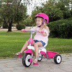 smarTrike Breeze Plus Dreirad für Kleinkinder im Alter von 1-3 Jahren – Variables mehrstufiges 4-in-1-Dreirad Prinzessinnen-Rosa