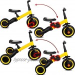 Stimo 3IN1 umbaubares Laufrad Dreirad mit oder ohne Pedale Fahrrad für Kinder ab 12 Monaten mitwachsend Gelb