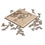 100 Stück Holz Puzzle Holzpuzzle MDF-Holz Unregelmäßige Polygonale Form für Erwachsene und Kinder DIY Kunst und Handwerk und Party Puzzle 27x27cm