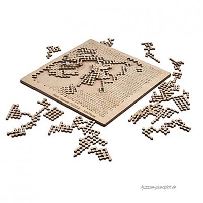 100 Stück Holz Puzzle Holzpuzzle MDF-Holz Unregelmäßige Polygonale Form für Erwachsene und Kinder DIY Kunst und Handwerk und Party Puzzle 27x27cm