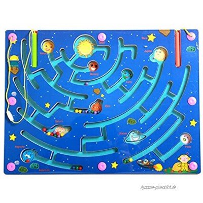 HappyToy magnetische Labyrinth Puzzle interaktive Labyrinth Magnet perlen Labyrinth auf brettspiel eduactional handwerklichen bildungs Puzzle Spielzeug 9 Planeten