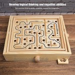 Hölzernes Labyrinth Gehirn Training Spielbrett Erwachsene Kinder Lernspielzeug