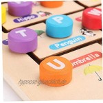 Liadance Holzbuchstaben Maze Brett Alphabet Spiel Spiel ABC 26 Frühe Pädagogische Motor Kind-Kleinkinder Geschenke