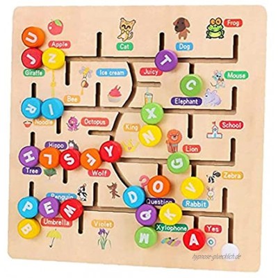 Liadance Holzbuchstaben Maze Brett Alphabet Spiel Spiel ABC 26 Frühe Pädagogische Motor Kind-Kleinkinder Geschenke