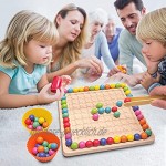 LOVOICE Holz Clip Beads Brettspiel Montessori Educational Holzspielzeug Kinder Holz Regenbogen Perlen Stapeln Brettspiel Früherziehung Puzzle Brettspiel