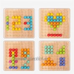 RAILONCH Holz Clip Beads Brettspiel Montessori Pädagogisches Clip Perlen Spiel Board Holz Clip Perlen Regenbogen Spielzeug Puzzle Brettspiel für 3 4 5 Jahre