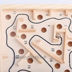 Toyvian Holz Magnetische Maze Spielzeug Wandspiel Maze Puzzle Perlen Brettspiel Labyrinth Puzzle Spiel für Kinder Erwachsene