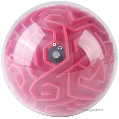 Zerodis Magic Maze Balll Labyrinth Kugelspie Puzzle Geschicklichkeitsspiel Kindertag Geburtstagsgeschenk für Kinder ErwachseneRosarot