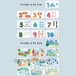 Biggys Alphabet Lernkarten für Kleinkinder Alphabete und Zahlen Lernkarten aus Holz Lernspielzeug für Kinder zum Lernen von Alphabeten Zahlen Tiere Sincere