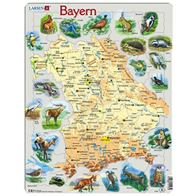 Larsen K95 Rahmenpuzzle Bayern und seine Tiere 60 Teile