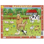 paletti Rahmenpuzzle Bauernhof Tiere im Garten 2er Set je 9 Teile Lernspiel