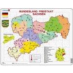 Puzzle 70 Teile Rahmenpuzzle Bundesland: Freistaat Sachsen