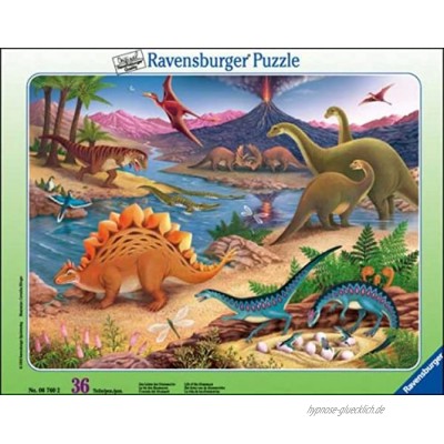 Ravensburger 06760 Das Leben der Dinosaurier 36 Teile Rahmenpuzzle
