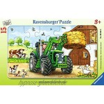 Ravensburger Kinderpuzzle 07616 Baustelle und Bauernhof Puzzle für Kinder ab 3 Jahren mit 2x12 Teilen & Kinderpuzzle 06044 Traktor auf dem Bauernhof Rahmenpuzzle