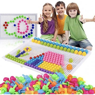 SayHia Kreative Pilz Nägel Mosaik Pegboard Kinder Pädagogisches Puzzle Spielzeug Puzzle Spiel Baustein Spielzeug