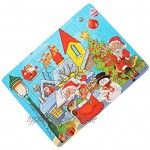 YeahiBaby Holz Puzzle Spielzeug Weihnachtsmann Muster Weihnachtspuzzle für Kinder