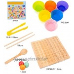 ATopoler Montessori-Holzspielzeug hölzernes Kinderspielzeug mit Puzzleperlen Mathe-Spiel zur Stimulation des Gehirns von Babys und Kindern
