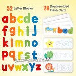 Coogam Siehe Rechtschreibung Lernspielzeug Holz ABC Alphabet Karteikarten Matching Shape Letter Games Montessori Vorschule STEM Lerngeschenk Spielzeug für Kleinkinder Kinder