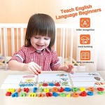 Coogam Siehe Rechtschreibung Lernspielzeug Holz ABC Alphabet Karteikarten Matching Shape Letter Games Montessori Vorschule STEM Lerngeschenk Spielzeug für Kleinkinder Kinder