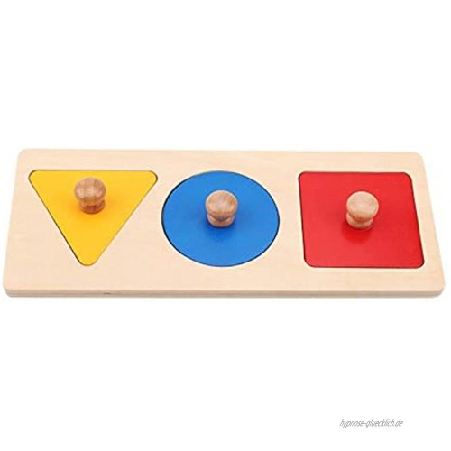 Kinder Stapel Holzpuzzle Hand Grabbing Puzzles Board Shape kognitiven geometrischen Spielzeug Jungen MädchenDREI Farbtafel