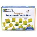 Learning Resources LSP0918-UK Relational GeoSolids“ – Beziehungen geometrischer Mathematik-Unterrichtsmaterial zur Beschäftigung mit 3D-Körpern und Volumen ab 8Jahren
