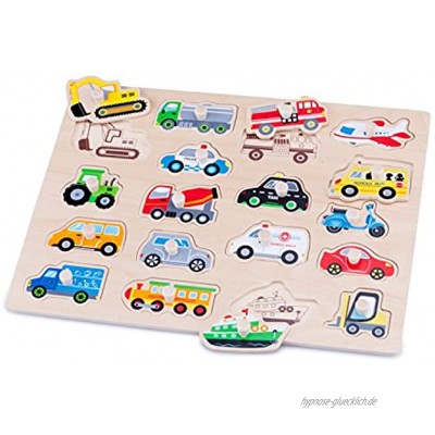 New Classic Toys 10536 Steckpuzzle Fahrzeuge