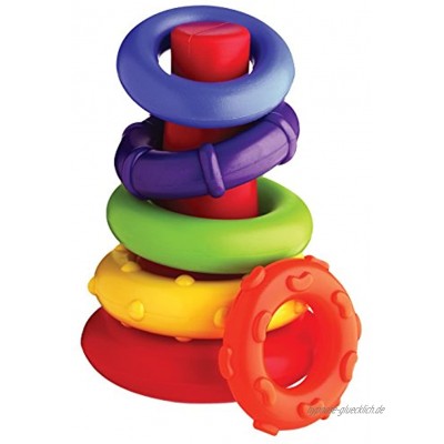 Playgro Ringpyramide Steck- und Sortierspiel Ab 9 Monaten My First Sort and Stack Tower Rot Bunt 40082