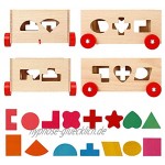 Steckwürfel aus Holz Würfel Puzzle Kinder Motorikspielzeug Steckbox für Baby Kleinkind Montessori Lernspielzeug Geschenk zum Geburtstag Kindertag Weihnachten für Kinder ab 3 Jahre