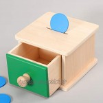 STOBOK Holzmünzkasten Spielzeug Montessori Spielzeug Hand-Auge-Koordination Münzkasten Unterrichtshilfen Vorschulerziehung Spielzeug für Kinder Kleinkind Kleinkind