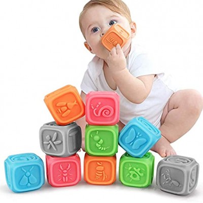TUMAMA Baby Spielzeug ab 0 3 6 12 Monate  Weiche Baby Bausteine ​​für Kleinkinder Spielzeug für Kinder Pädagogisches Baby-Badespielzeug Spiel Zahlen Formen Tieren,Insekten Buchstaben für 0-3 Jahre
