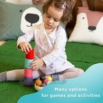 Ulanik Montessori Holzspielzeug Sortieren Lernspielzeug Bälle in Tassen 12 Bälle 35mm Alter 1 + Farbe Sortierung und Zählen Vorschule 2 Edition