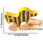 2 x Little Tiger Tigerente Holz 6cm Mit Schnur Ein Set Made In Germany Animiert Zum Nachziehen Das Ideale Geschenk Für Den Nächsten Kindergeburtstag