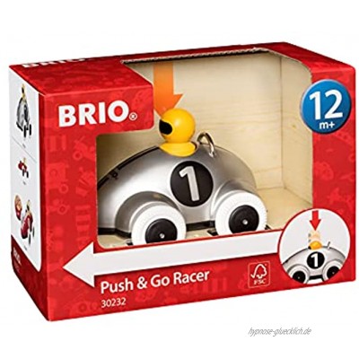 BRIO 30232 Push & Go Rennwagen Silber Edition