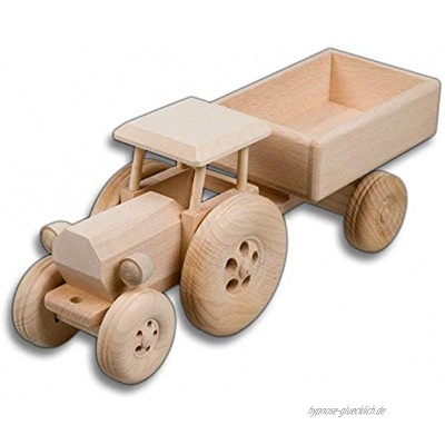 HOFMEISTER® Trecker mit Anhänger Spielzeug Auto Kinder oder Dekoration aus Buchenholz L340xB95xH130 mm 30464
