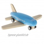 Holz Flugzeug Modellle Spielzeug Motorikspielzeug Entwicklung der Koordination von Händen und Augen Blau Körper