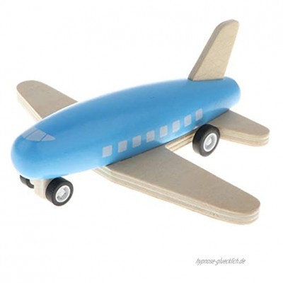 Holz Flugzeug Modellle Spielzeug Motorikspielzeug Entwicklung der Koordination von Händen und Augen Blau Körper