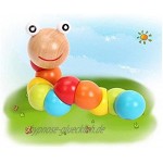 PAMRAY Twist Wurm Spielzeug Kleinkinder Baby Verwandeln Korn Blöcke Zählen Toys Farbe Erkenne Holzspielzeug 1 Alter Lehrreich