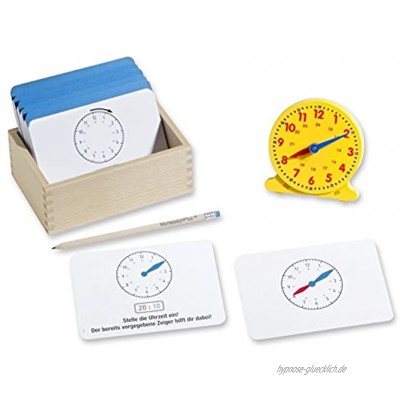 endlich die Uhrzeit verstehen mit Lernuhr 110 Lernkarten inkl. Selbstkontrolle Montessori-Lernmaterial