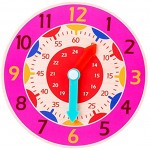Kinder-Holzuhr Spielzeug Stunde Minute Sekunde Kognition Lernhilfe bunte Uhren für Jungen und Mädchen