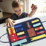 Pisamhid Montessori Spielzeug Für Junge Mädchen Ab 1 2 3 4 Jahr Frühpädagogische Aktivitätsboard Basic Skills Activity Board Sensorikspielzeug