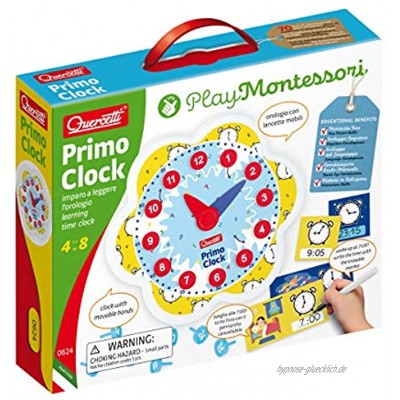 Quercetti Play Montessori Erste Uhr Clock Uhr Lernspiel