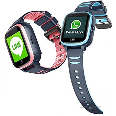 TTSLVS Kinder Smart Watch mit Kamera Touchscreen Jungen Mädchen Digital Sport SmartWatch mit SOS Musik Schrittzähler 4G Smart Watch für Android und iOS Handys iOS,Blau