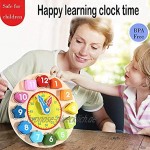 Wondertoys Holzform Sortieruhr Spielzeug mit Zahlen und Formen Unterrichtszeit Bildungsgeschenke für Kinder